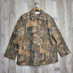 Erin London Floral Tapestry Jacket. Flower Shop